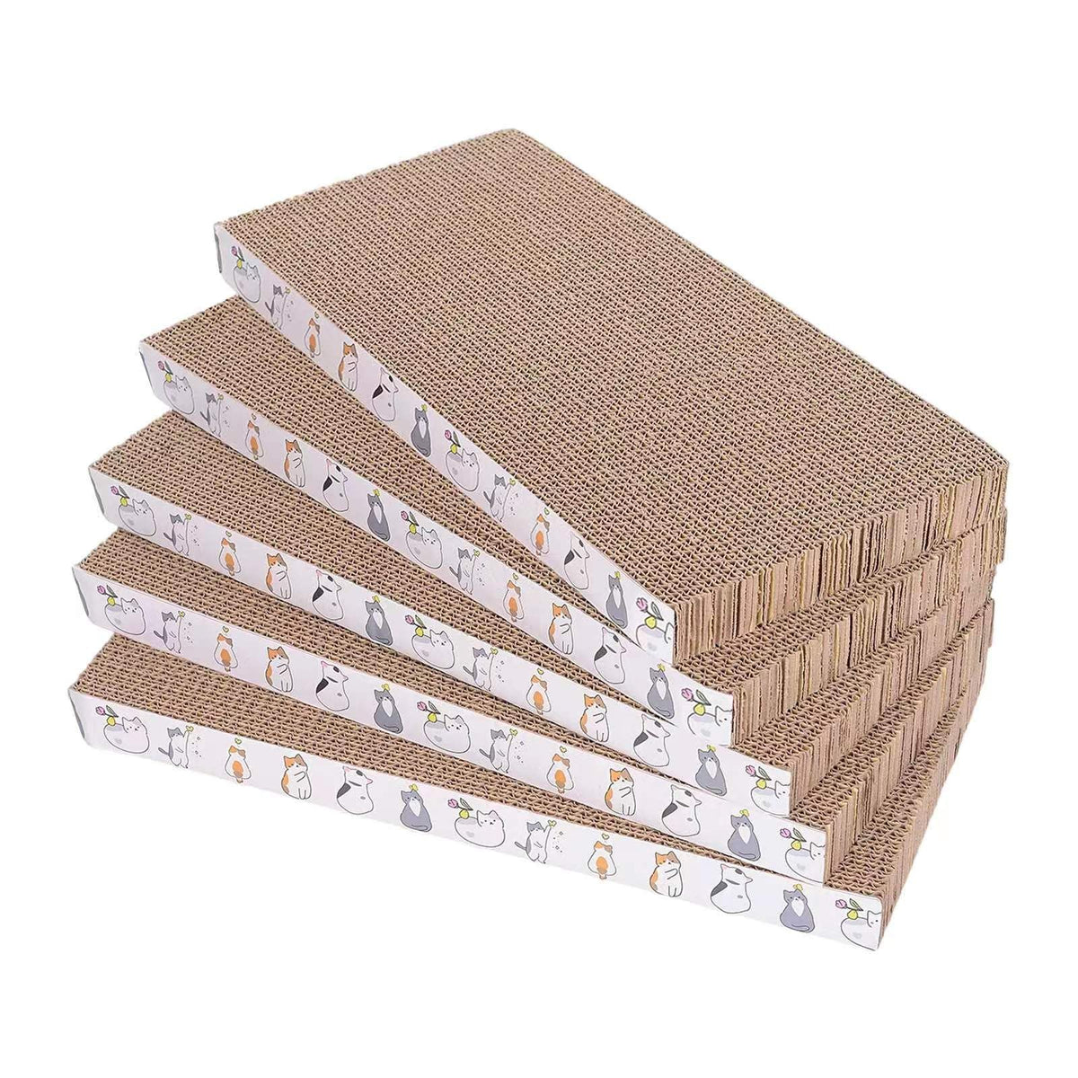 5 Packs cat Scratcher Toys Reversible Scratching Post Board for Indoor Cats Cardboard pad Sleep Play and Grind Claws