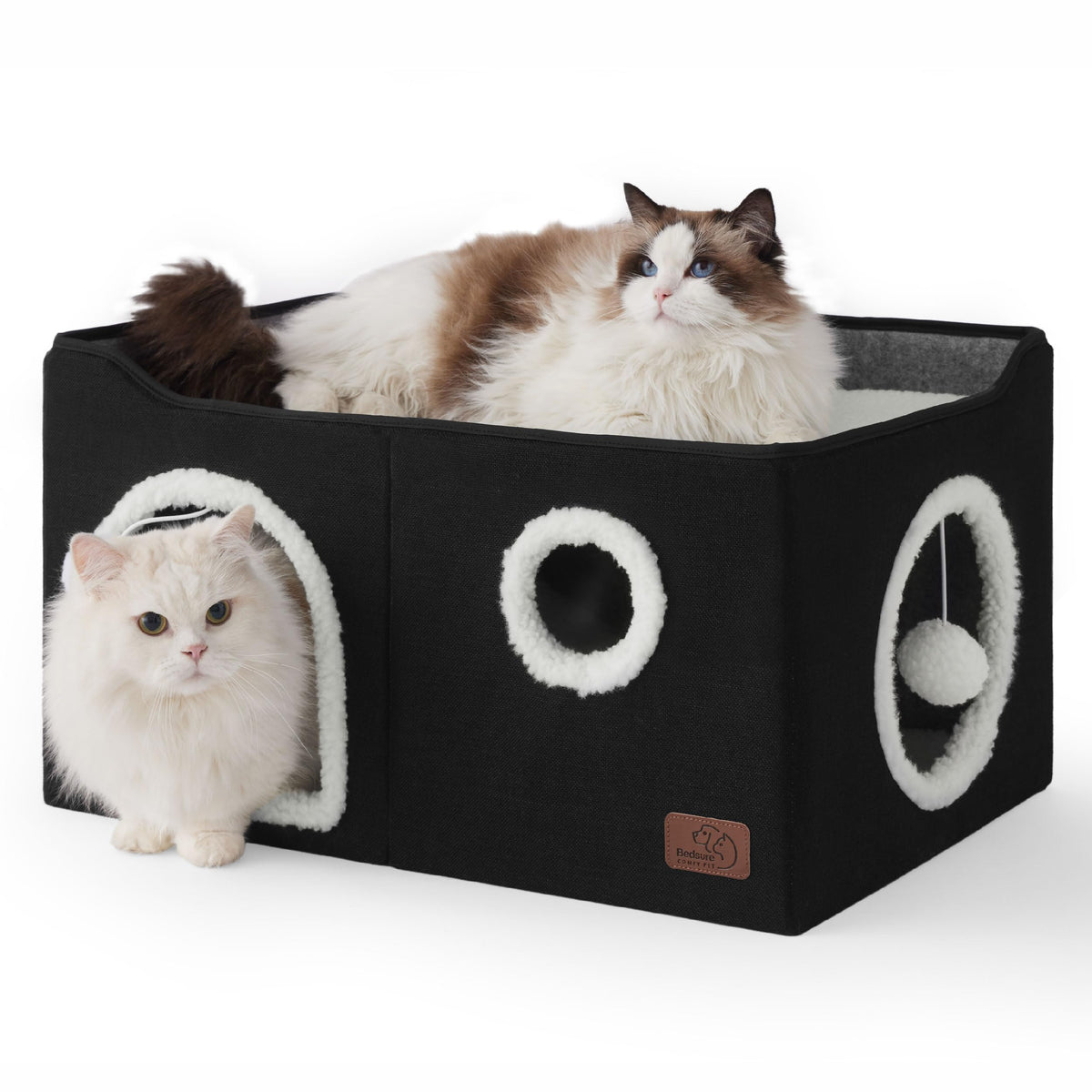 Bedsure 3-Level Cat Tree for Indoor Cats with Scratching Post,Grey