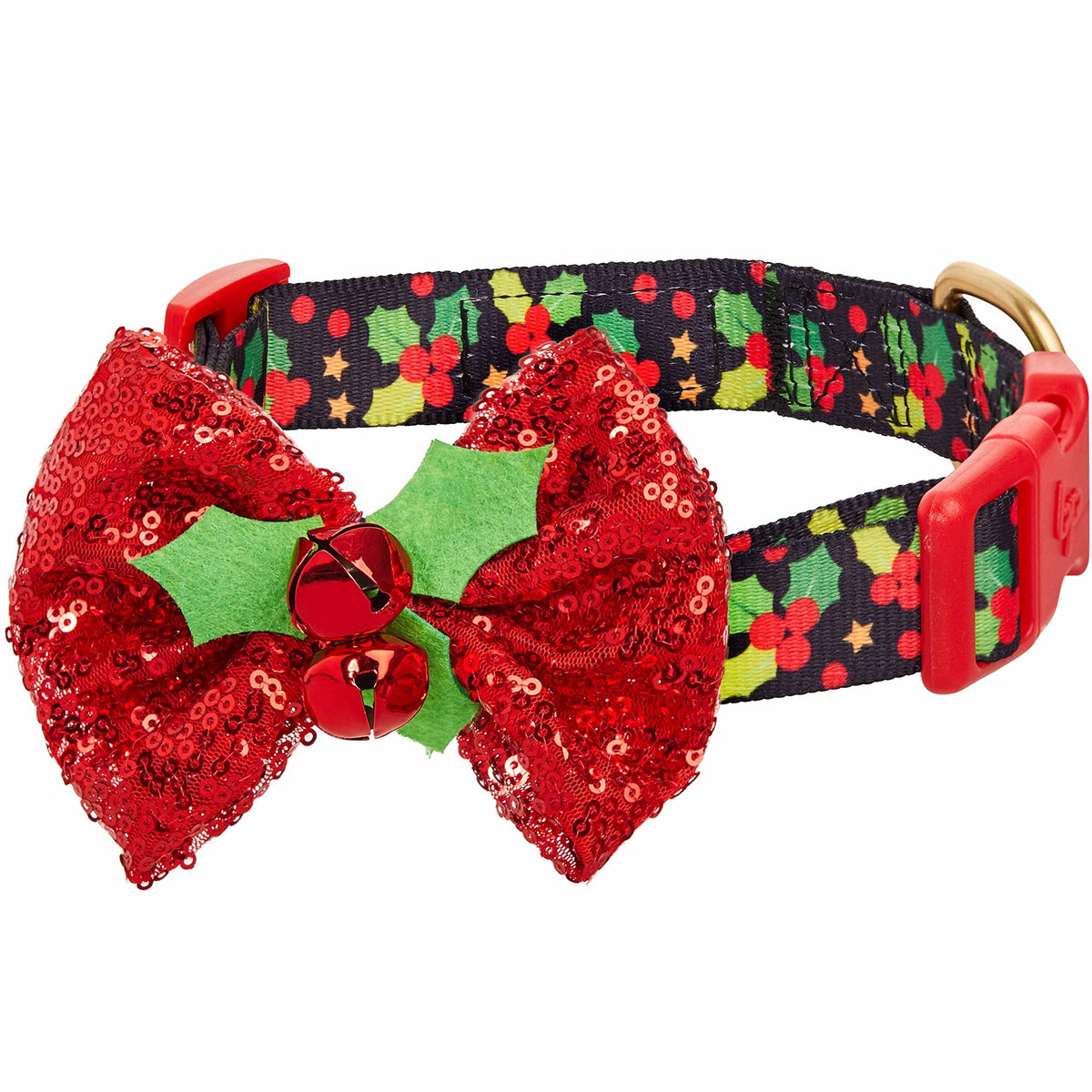 Blueberry Pet “Moments of Excitement” Christmas Snowman Adjustable Bowtie Dog Collar, X-Small, Fits 8"-11" Neck