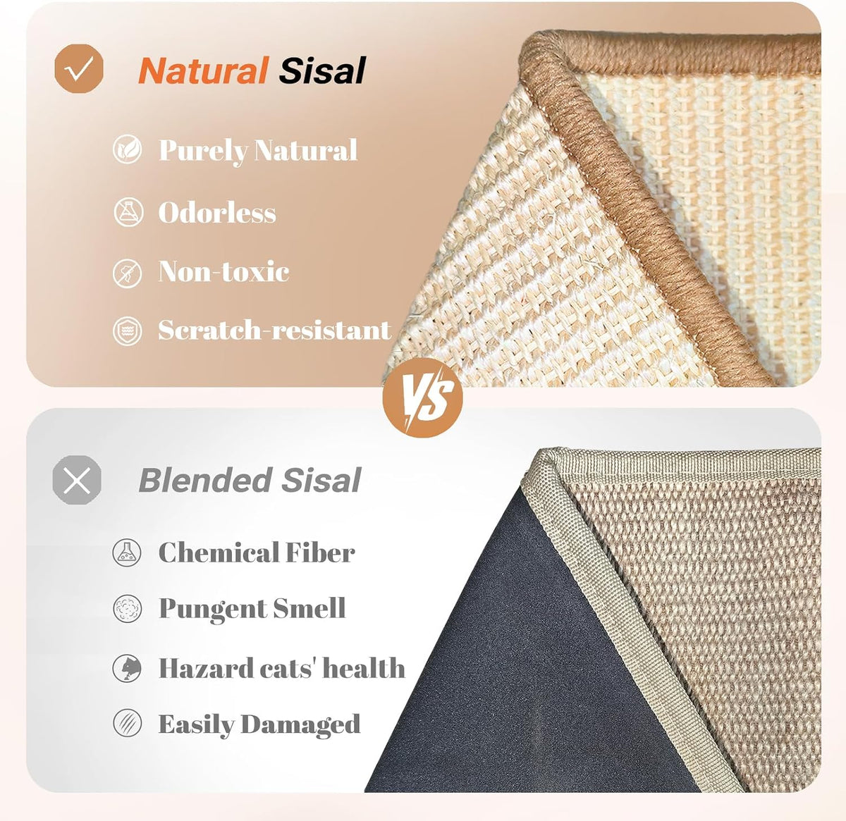 CHEERHOME PETS Sisal Cat Scratcher Bed Indoor Wooden Cat Furniture (Large)