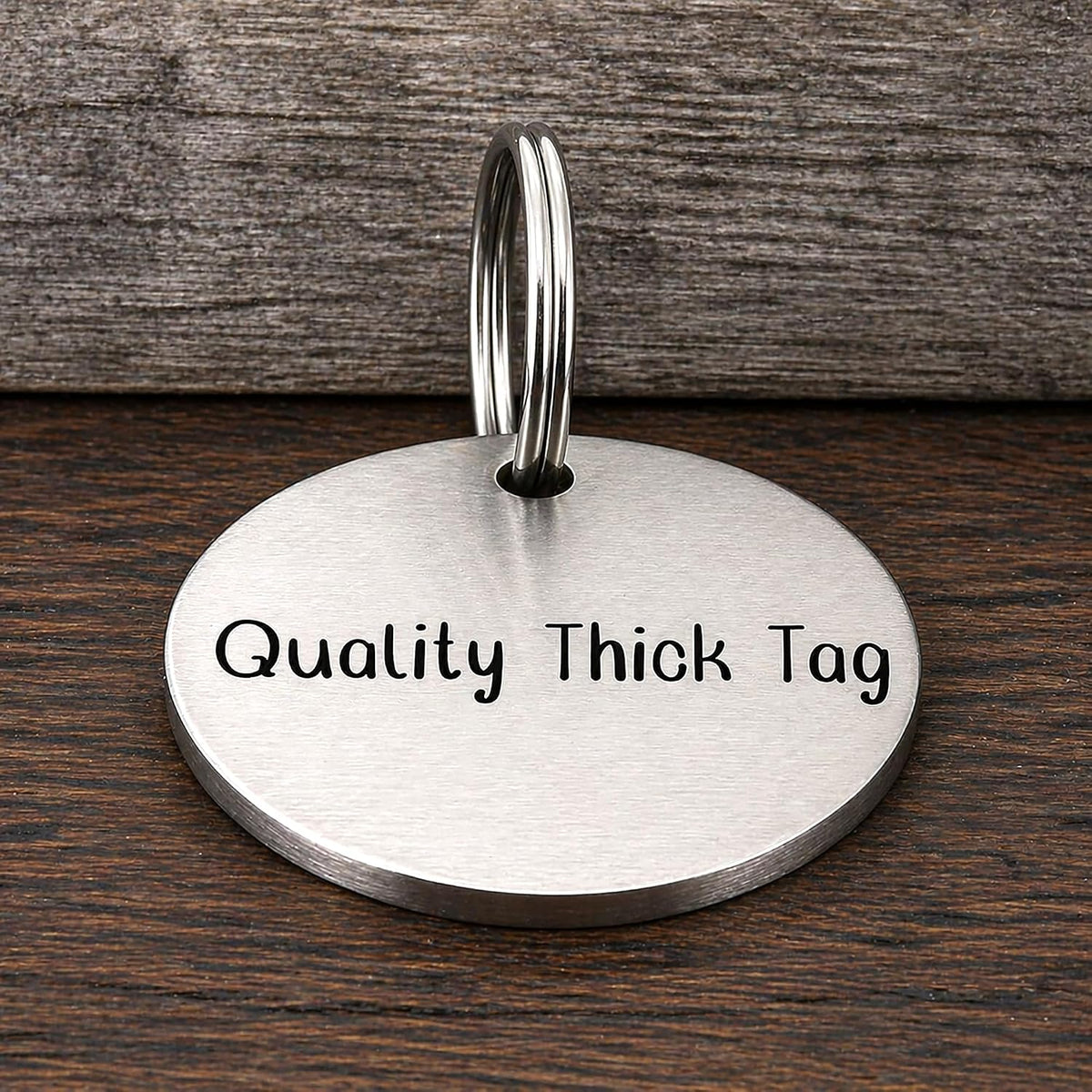 Ultra Joys Personalized Dog Cat ID Tag - Silver Round, Custom Your Own