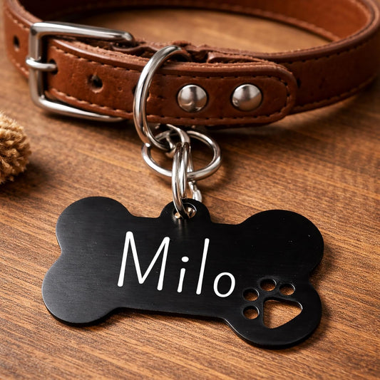 Ultra Joys Personalized Dog Tags - Engraved Pet ID Tag, Custom Your Own