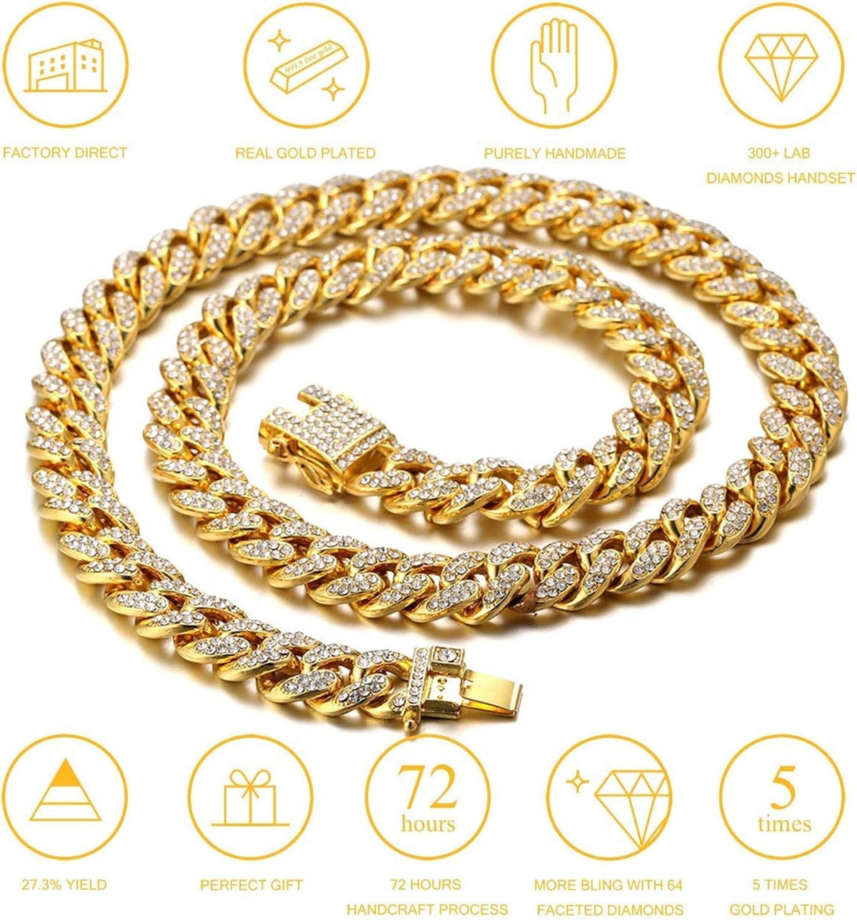 Halukakah Cat Collar - Carat - 18k Real Gold Plated 12", with Bell