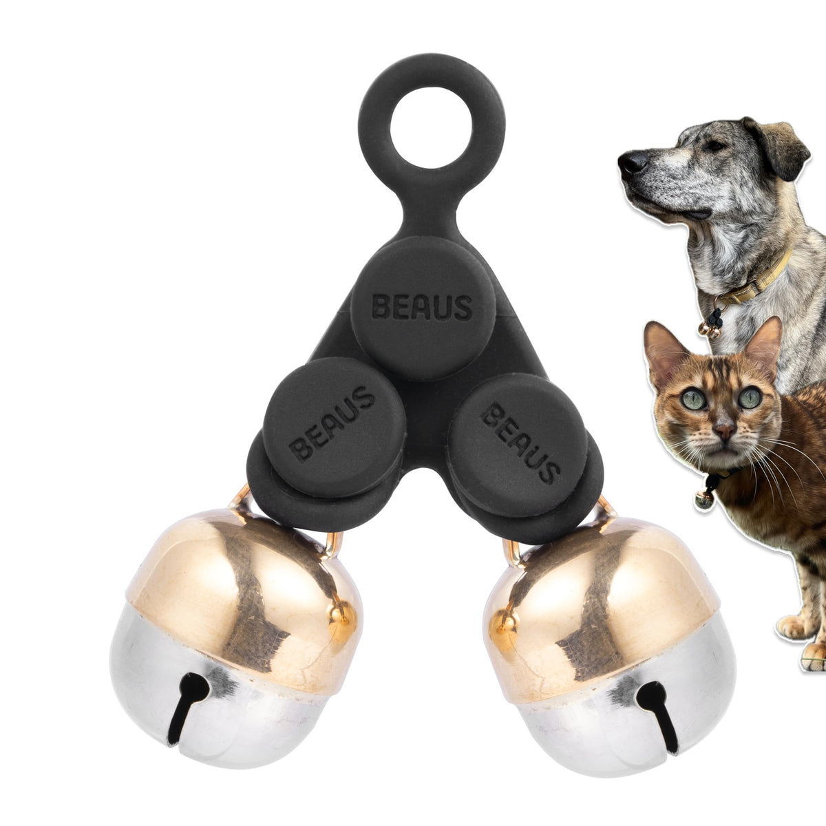 Beau's Bells V2 | Cat & Dog Collar Bells with New Quick Loop Easy Release Clip | Handmade Copper | Track Your Pet | Protect Wildlife