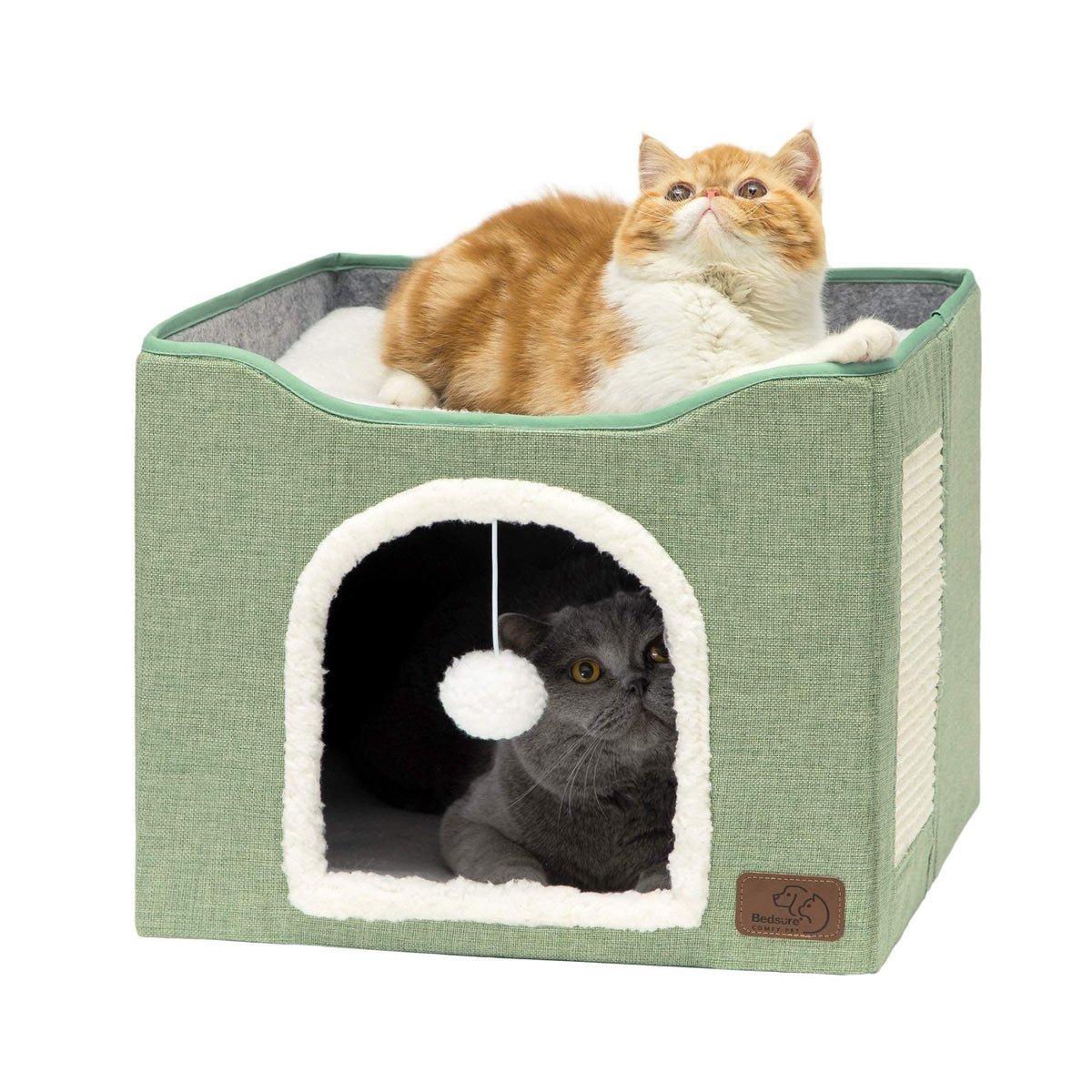 Bedsure 3-Level Cat Tree for Indoor Cats with Scratching Post,Grey