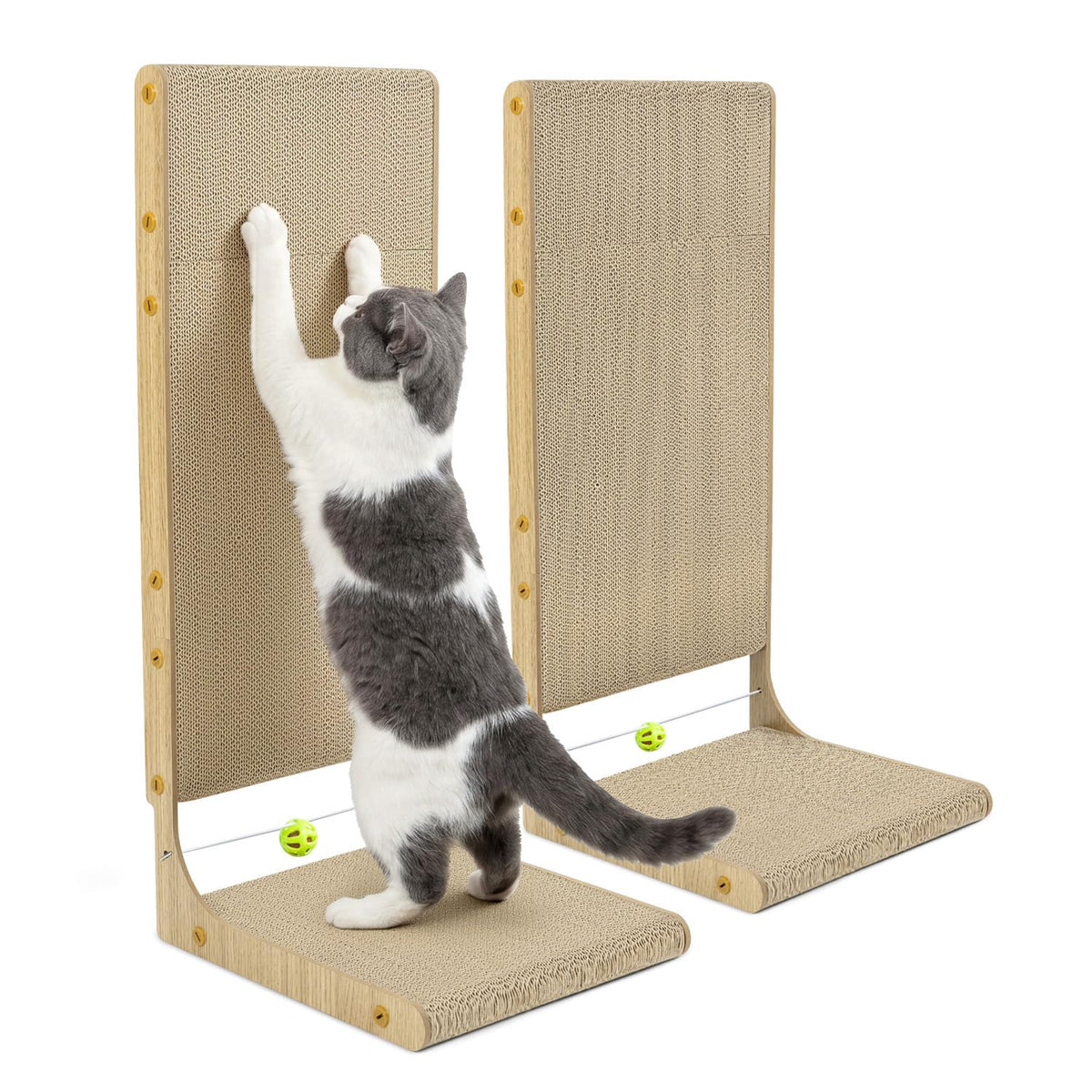 Conlun Cardboard Cat Scratcher, 23" L-Shaped Scratch Pad
