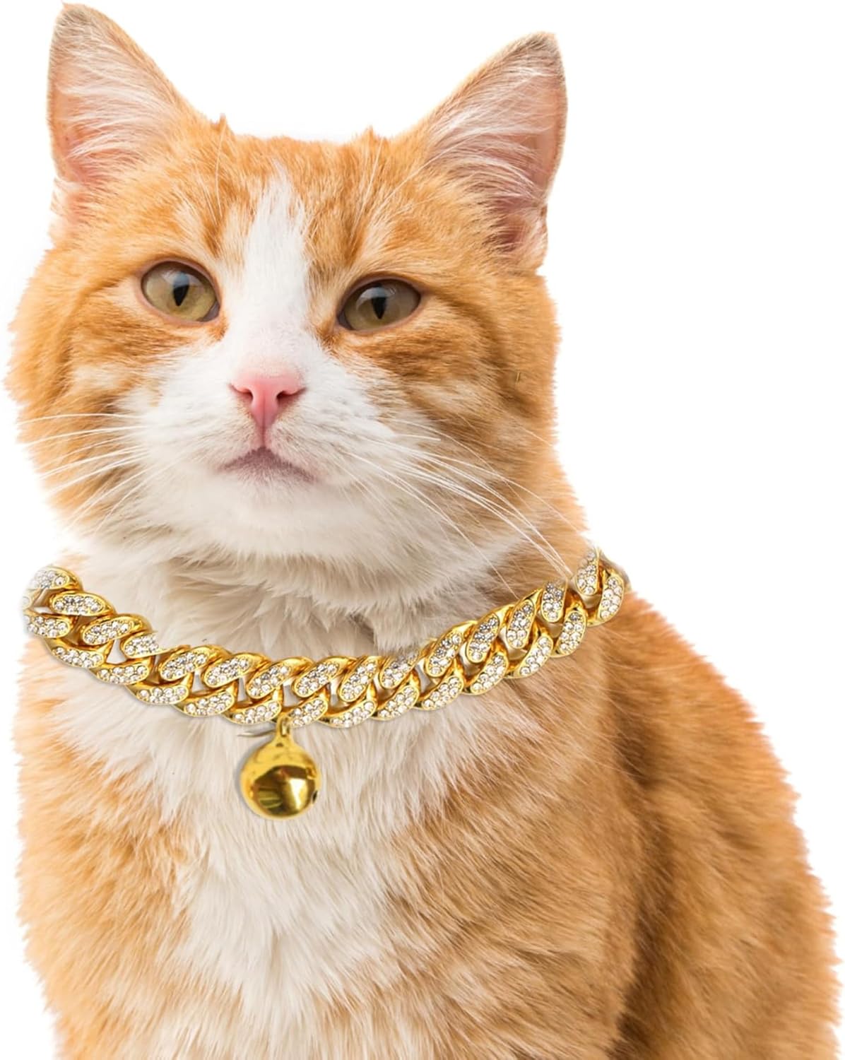 Halukakah Cat Collar - Carat - 18k Real Gold Plated 12", with Bell