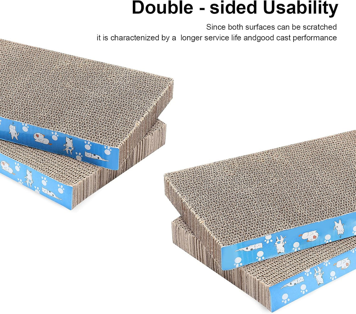 5 Packs in 1 Cat Scratch Pad, Cat Scratcher Cardboard,Reversible,Durable Recyclable Cardboard, Premium Scratch, Suitable for Cats to Rest, Grind Claws and Play