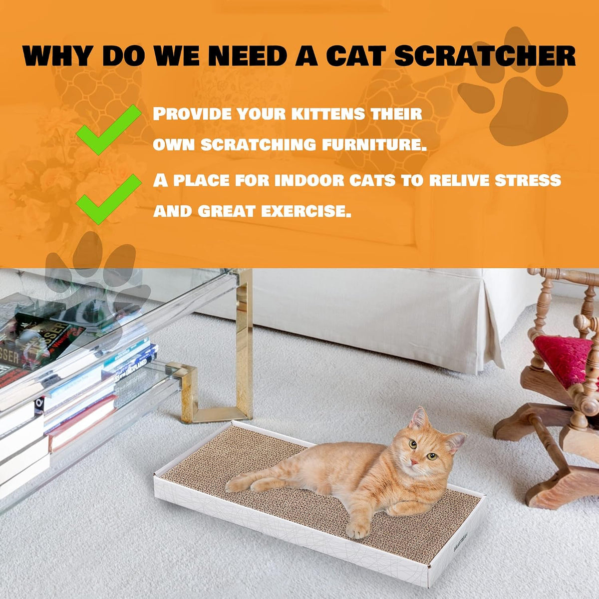 Cardboard Scratcher Pad Scratching Post:Smartbean 3PCS Cat Cardboard,Cat Scratch Pad,Cat Post,Double-Sided Design for Double Life…
