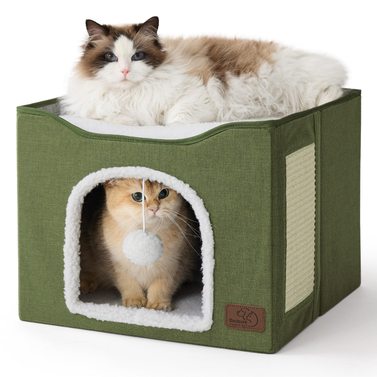 Bedsure 3-Level Cat Tree for Indoor Cats with Scratching Post,Grey