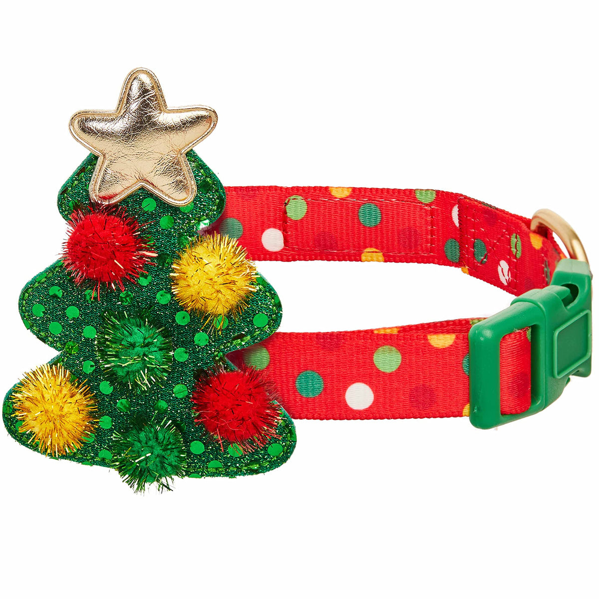 Blueberry Pet “Moments of Excitement” Christmas Snowman Adjustable Bowtie Dog Collar, X-Small, Fits 8"-11" Neck