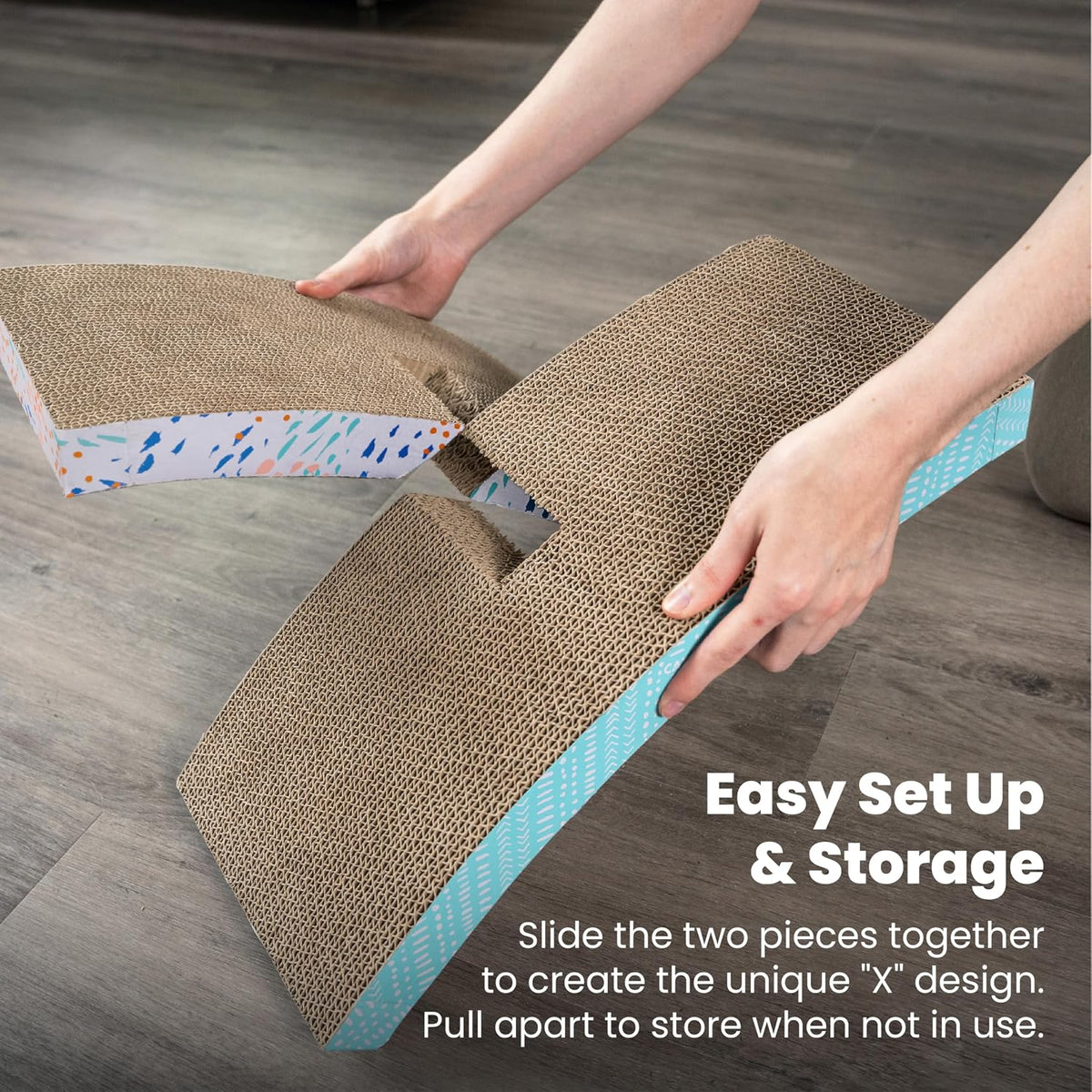 Catstages Easy Life Hammock Cat Lounger & Scratcher with Catnip, 21" x 9.5"