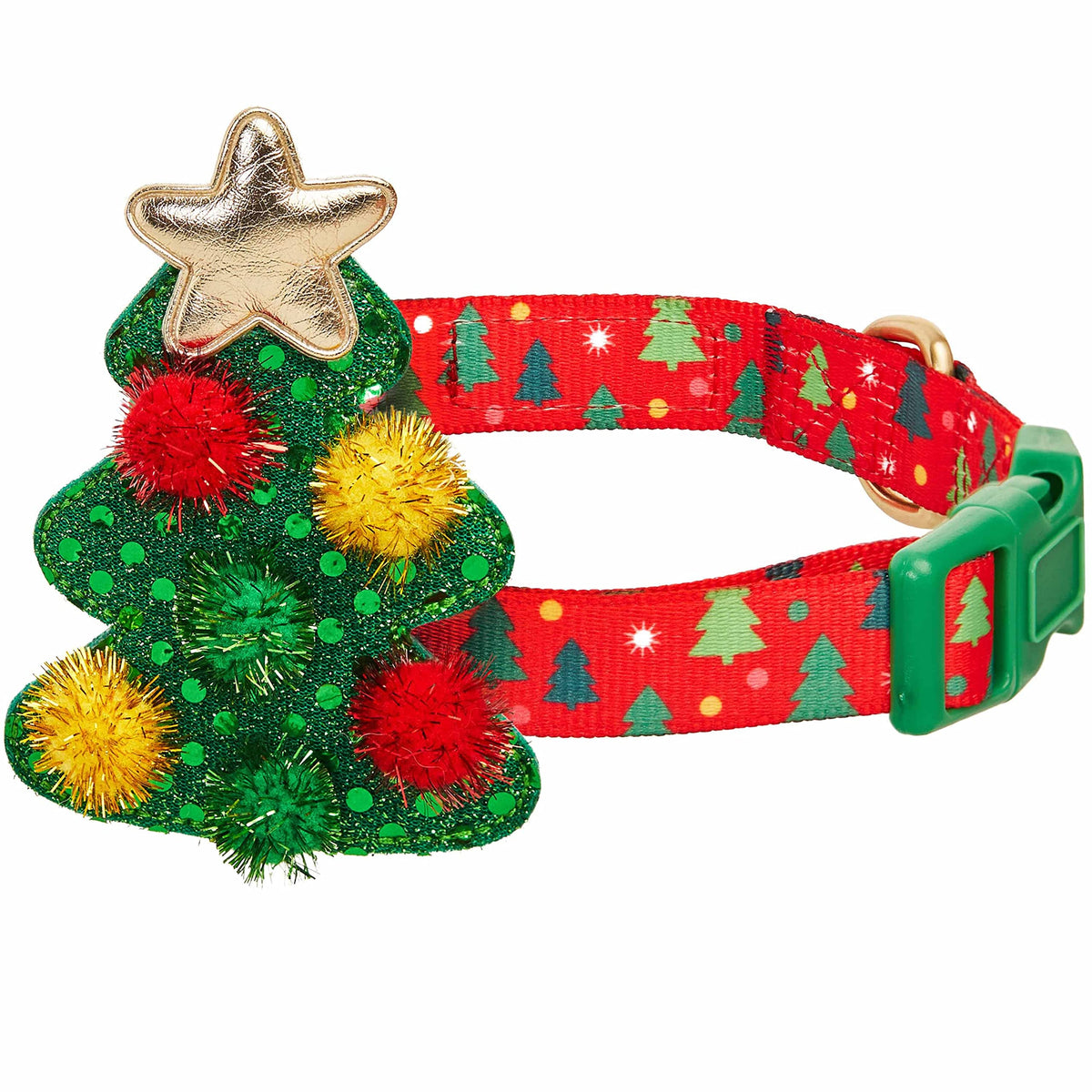 Blueberry Pet “Moments of Excitement” Christmas Snowman Adjustable Bowtie Dog Collar, X-Small, Fits 8"-11" Neck