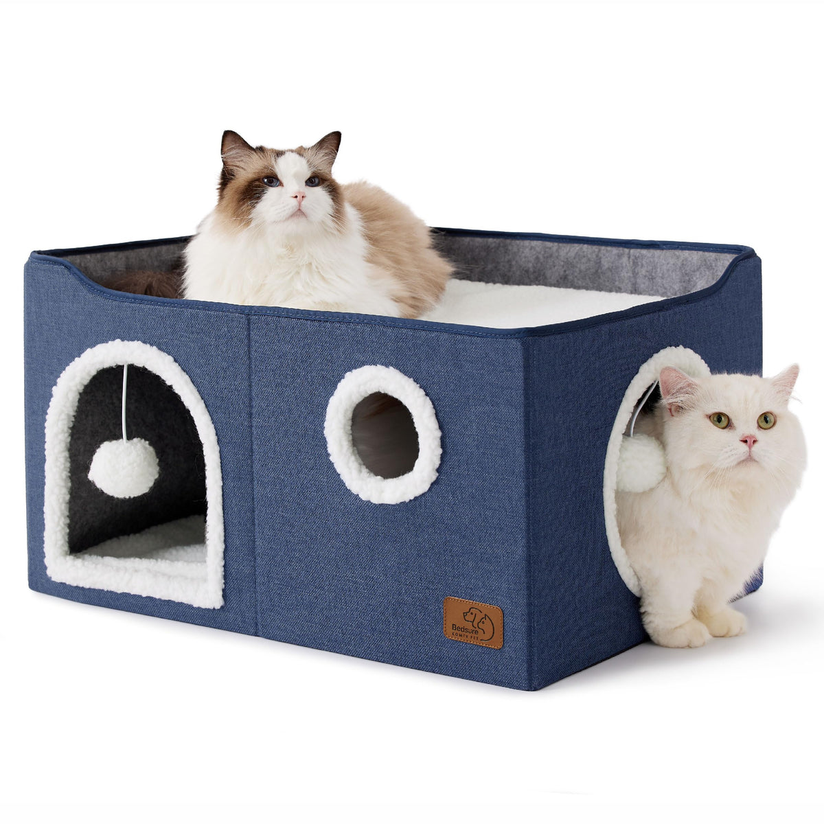 Bedsure 3-Level Cat Tree for Indoor Cats with Scratching Post,Grey